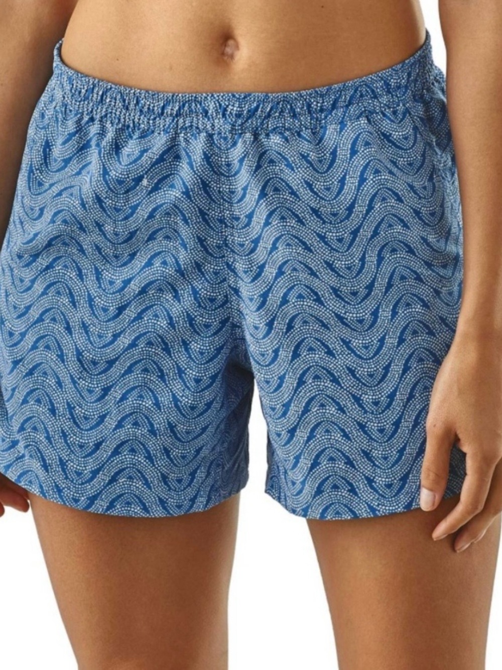Patagonia Women's 5" Baggies | Blue Wave Patterned Shorts S - Picture 14 of 16